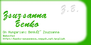 zsuzsanna benko business card